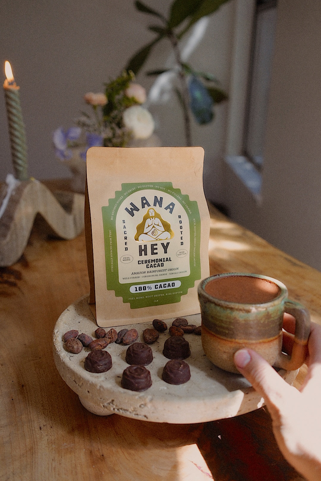 The Best pure ceremonial cacao peru WANA HEY Amazon Rainforest cacao