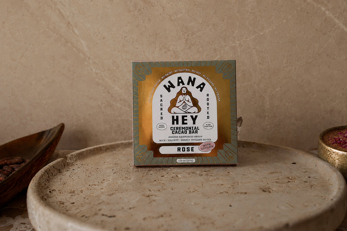 WANA HEY Rose — Amazon Rainforest Origin Spiral Ceremonial Cacao Bar