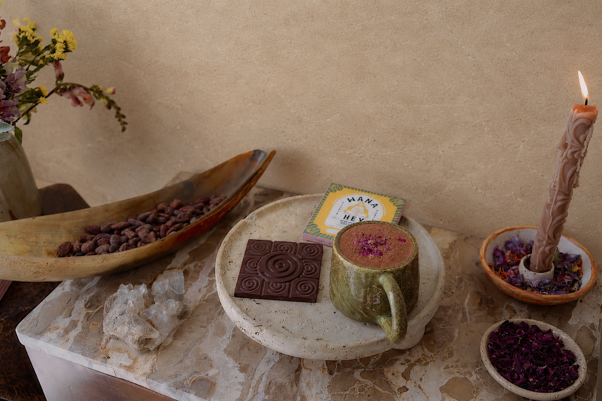 WANA HEY Rose — Amazon Rainforest Origin Spiral Ceremonial Cacao Bar