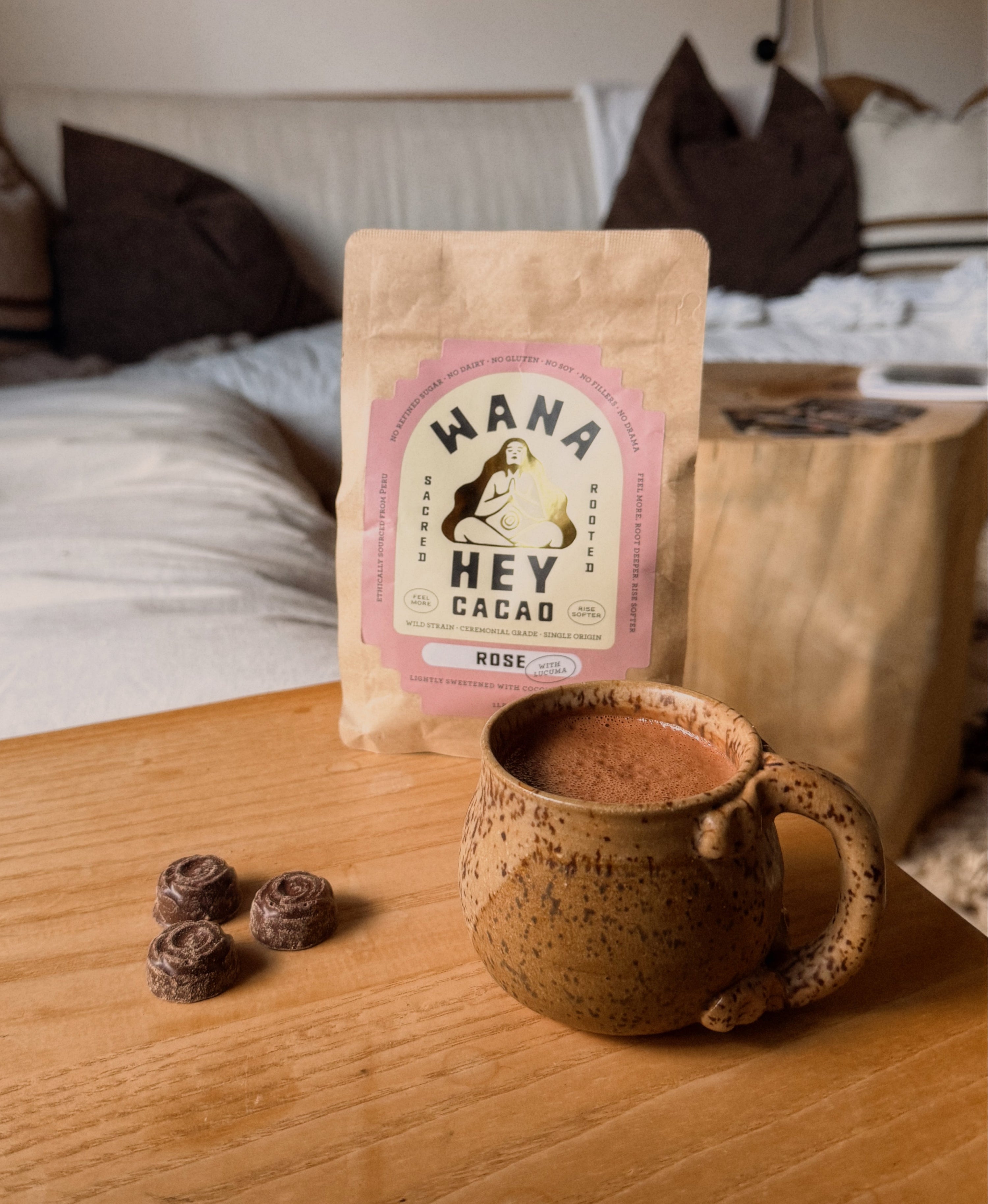 WANA HEY ceremonial cacao heart opening rose Peru