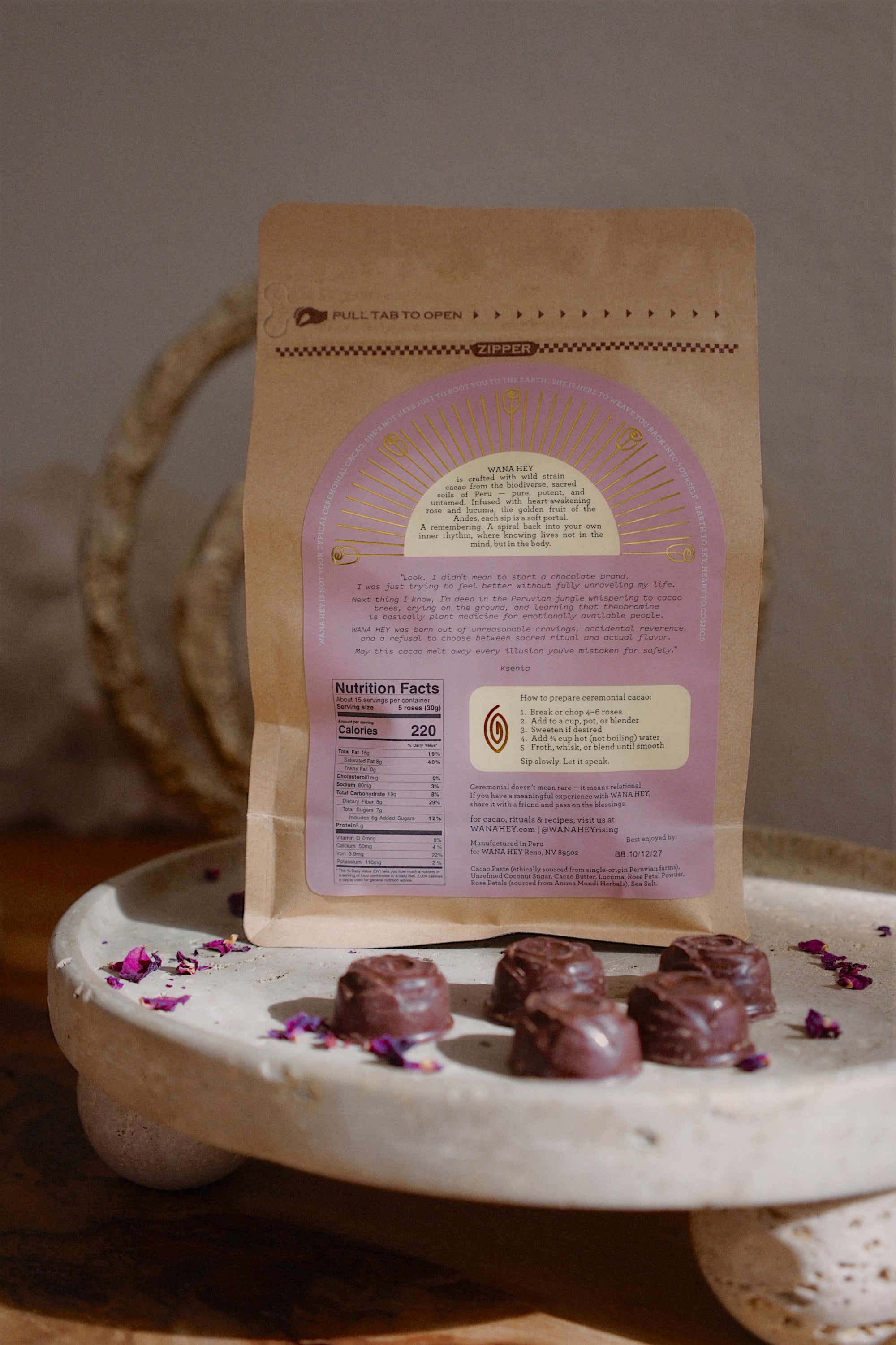 WANA HEY the best ceremonial cacao Peru