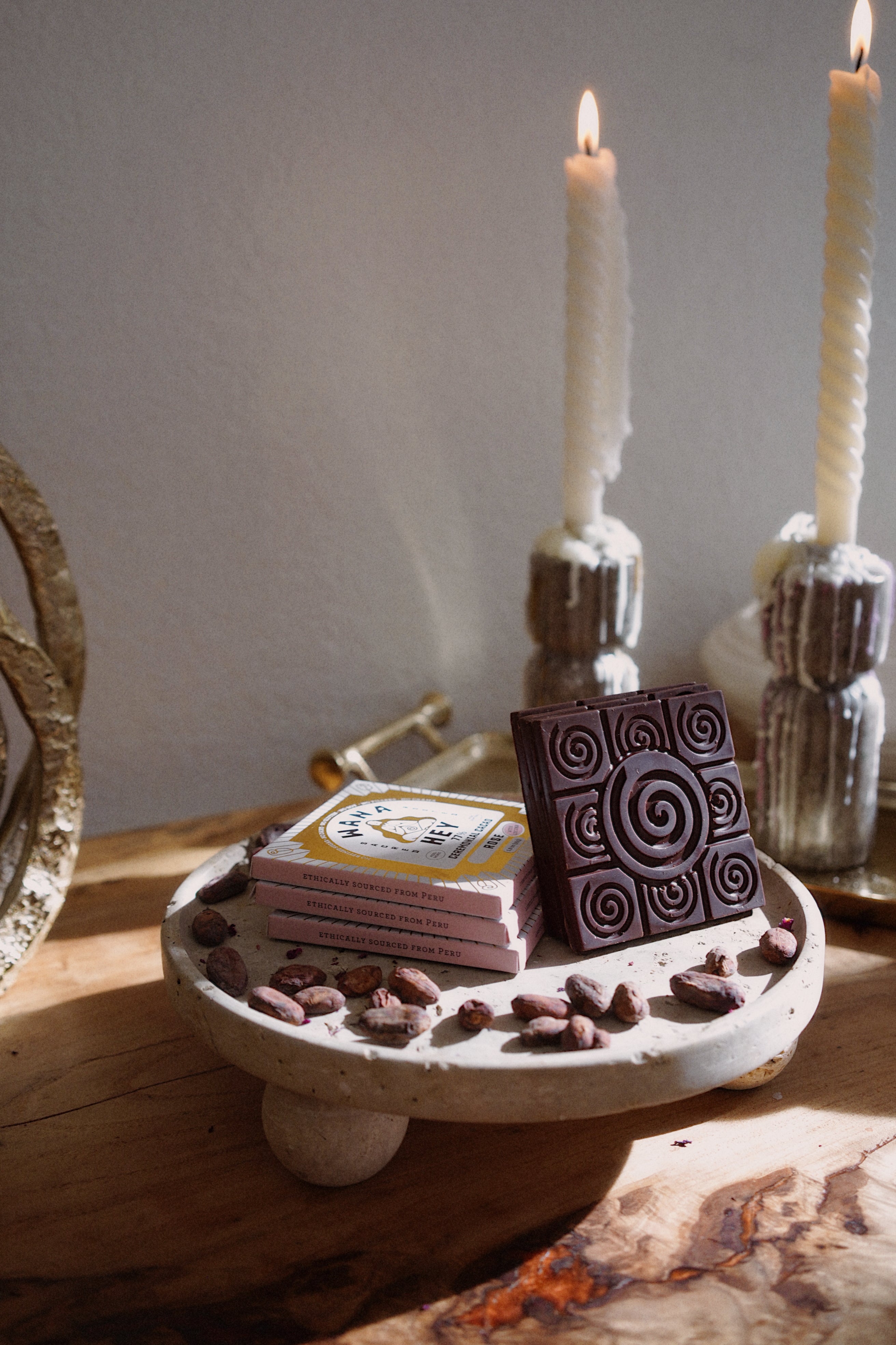 WANA HEY Spiral Bar – Rose Ceremonial Chocolate