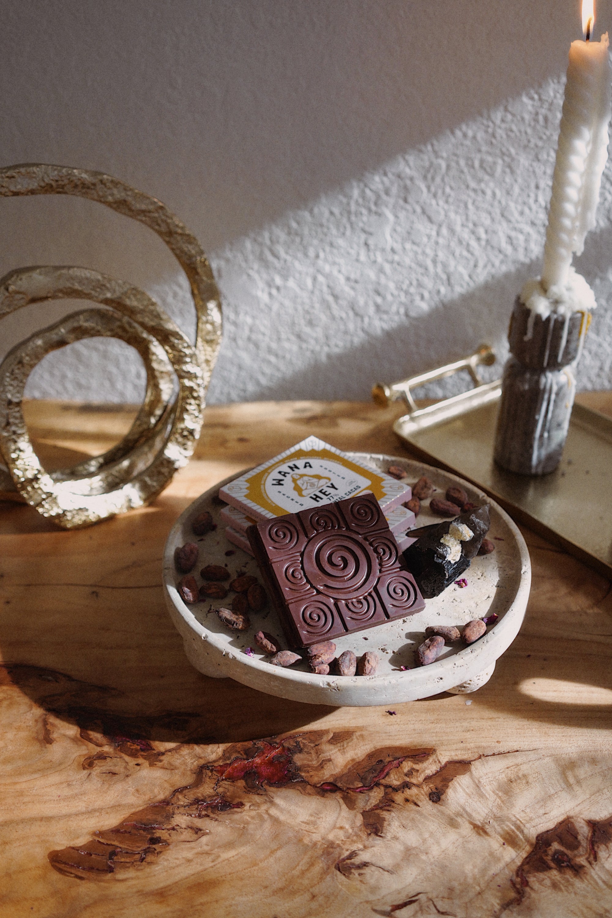 WANA HEY Rose — Piura Origin Spiral Ceremonial Cacao Bar