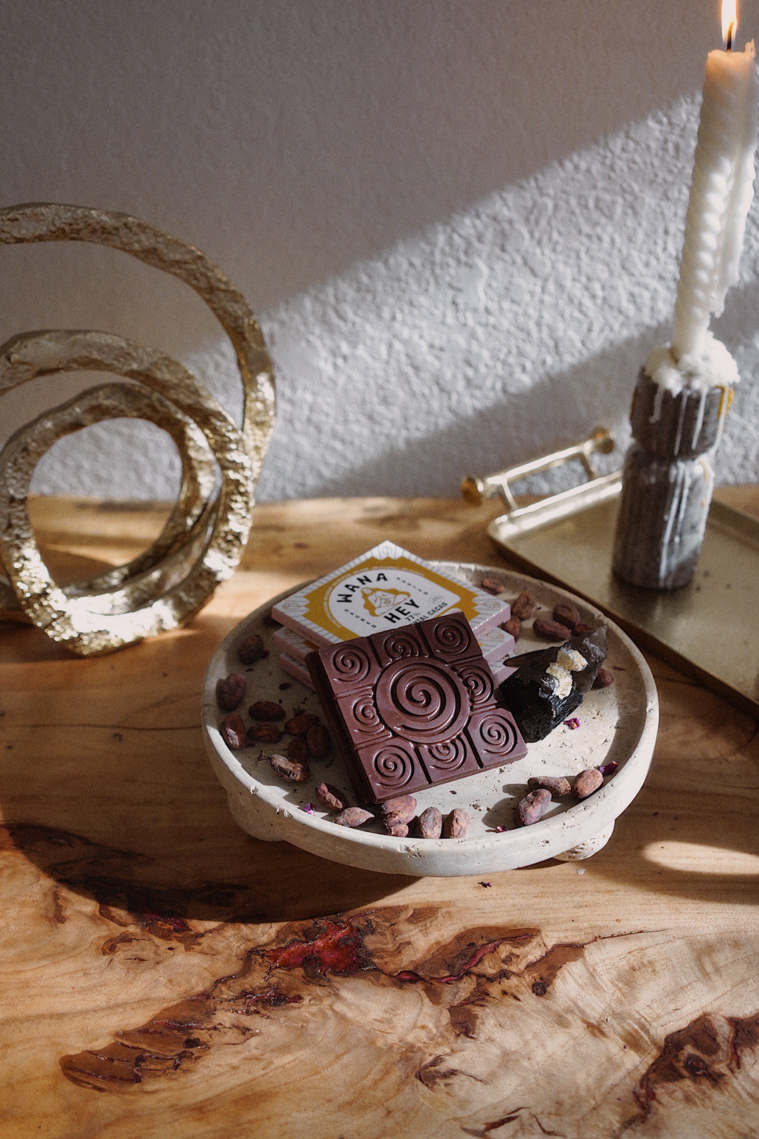 WANA HEY Spiral Bar – Rose Ceremonial Chocolate